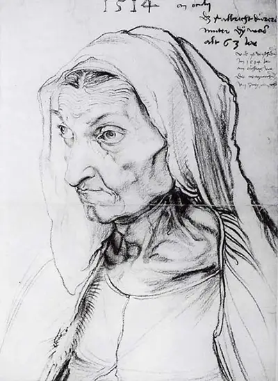 Portrait of His Mother Albrecht Durer
